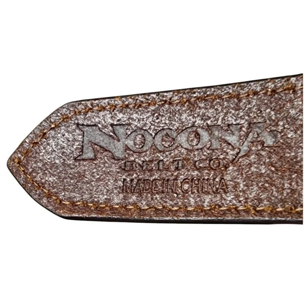 Nocona Embellished Leather Belt 26